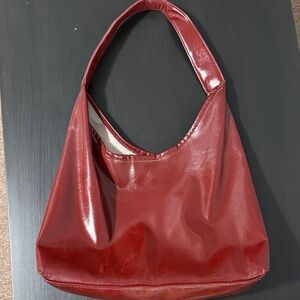 Red Shoulder Hobo Bag - Versatile Everyday Style